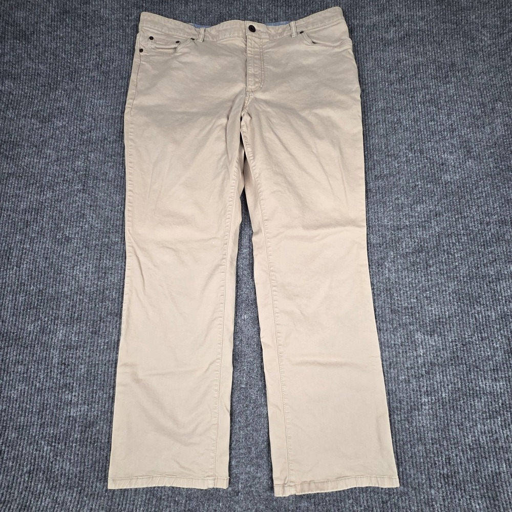LLBean Standard Fit Men's Khaki Chinos Pants 38W 32L Cotton Spandex